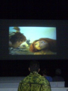 The Croods, playing at the PMRF Outdoor Movie Theater. Photo by Will Vince